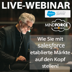 Live-Webinar: Wie Sie mit Salesforce etablierte Märkte auf den Kopf stellen!