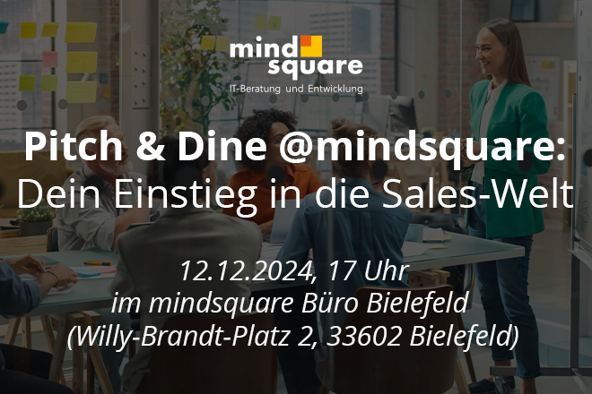 Beitragsbild Event Pitch and Dine at Mindsquare