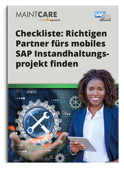 Cover Checkliste So finden Sie den richtigen Partner für Ihr mobiles SAP Instandhaltungsprojekt