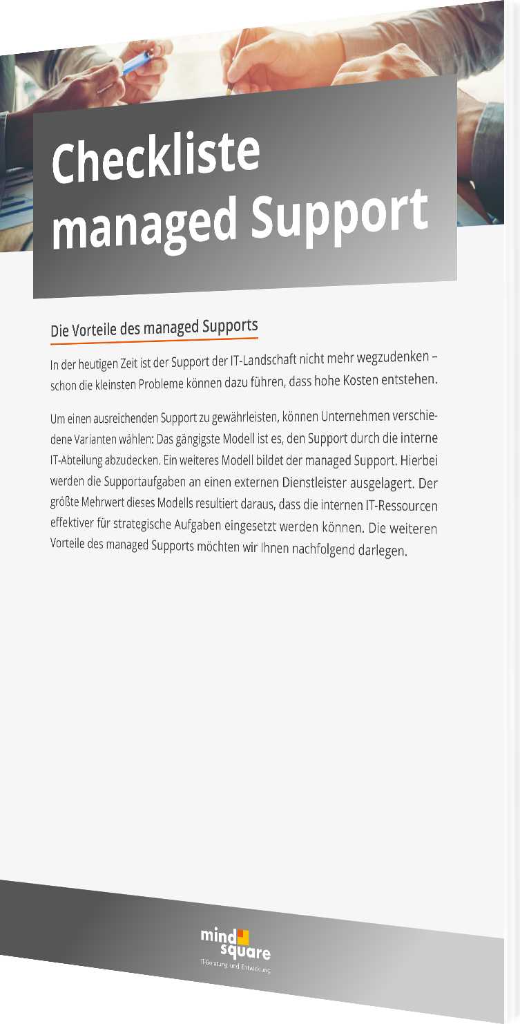 Checkliste managed Support