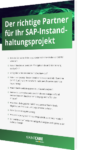 Unsere Checkliste für den richtigen Partner für Ihr SAP-Instandhaltungsprojekt