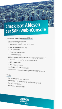 Unsere Checkliste: Ablösen der SAP (Web-)Console