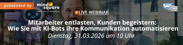 Banner zum Webinar: Mitarbeiter entlasten, Kunden begeistern mit KI-Bots