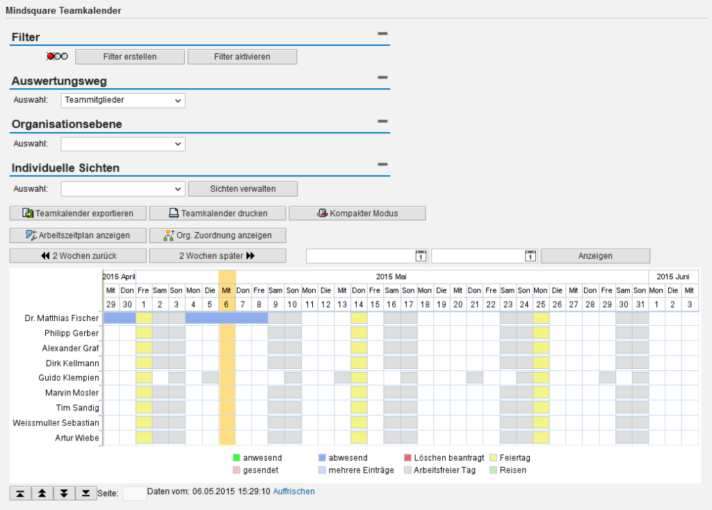 SAP Teamkalender-Add-On