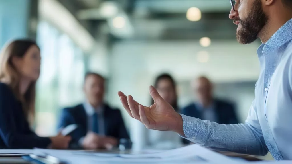 KI in Salesforce verbildlicht durch Berater mit Kunden in einer Absprachesession