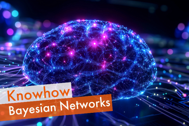virtuelles Gehirn als Symbol für Bayesian Networks in KI