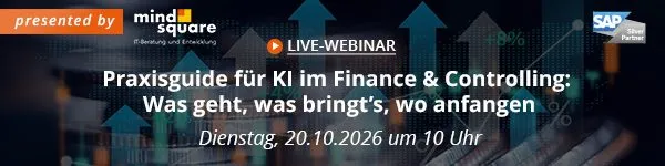 Live-Webinar "KI im Finance and Controlling"