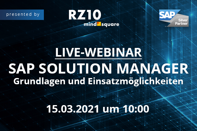 Live-Webinar: SAP Solution Manager – Grundlagen und Einsatzmöglichkeiten
