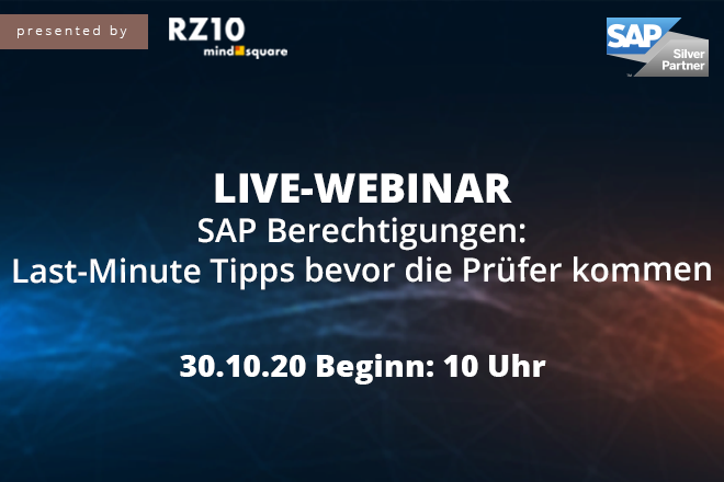 Live-Webinar | SAP Berechtigungen: Last-Minute Tipps bevor die Prüfer kommen