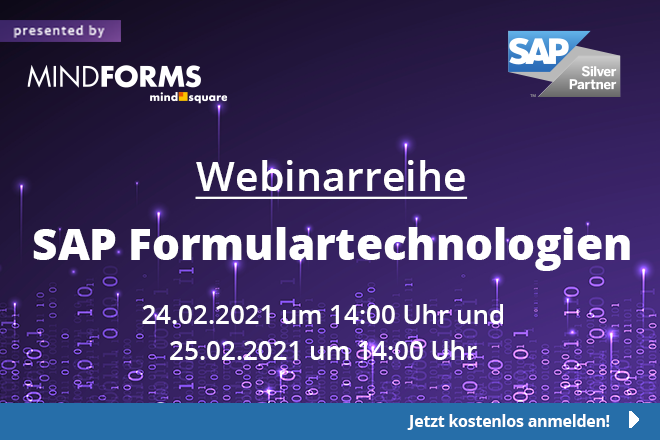 SAP Formulartechnologien: Live-Webinare im Februar