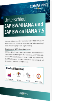 Unser Whitepaper zum Unterschied zwischen SAP BW/4HANA und SAP BW on HANA 7.5