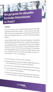 Wie gut passt Ihr aktueller Formular-Dienstleister zu Ihnen? [Checkliste]