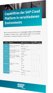 Unser Whitepaper zum Thema Capabilities der SAP Cloud Platform in verschiedenen Environments