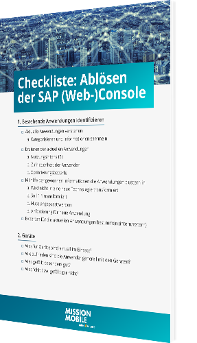 Checkliste: Web SAP Console ablösen